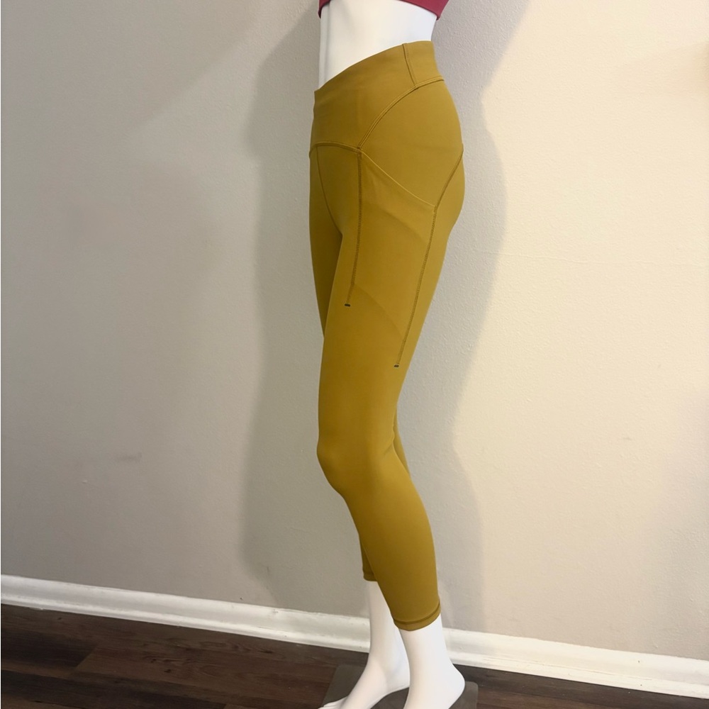 Lululemon Wunder Train 25” Mustard Leggings